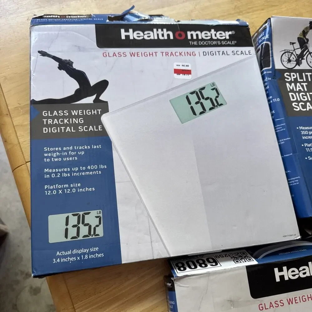 Set of 3 Health o Meter Digital Scales Glass Bathroom Weight For Parts